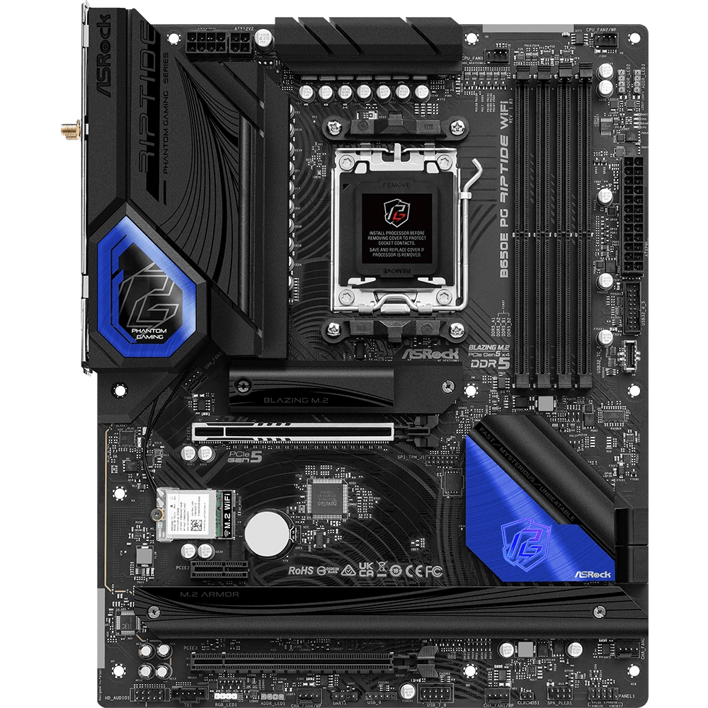 ASRock B650E PG Riptide WiFi AMD 600 Series ATX Motherboard | 90 - MXBL00 - A0UAYZ | - Vektra Computers LLC ASRock B650E PG Riptide WiFi AMD 600 Series ATX Motherboard | 90 - MXBL00 - A0UAYZ | - Vektra Computers LLC